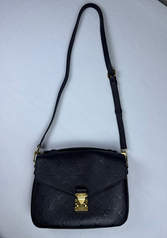 Louis Vuitton Monogram Empreinte Pochette Métis Noir Black Leather Bag