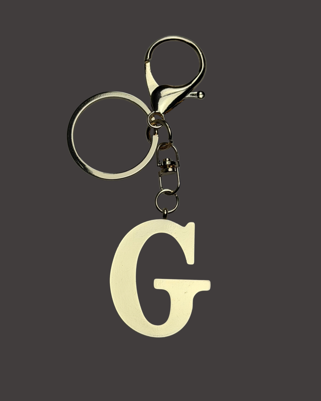 Gold Colored Letter Bag Charm