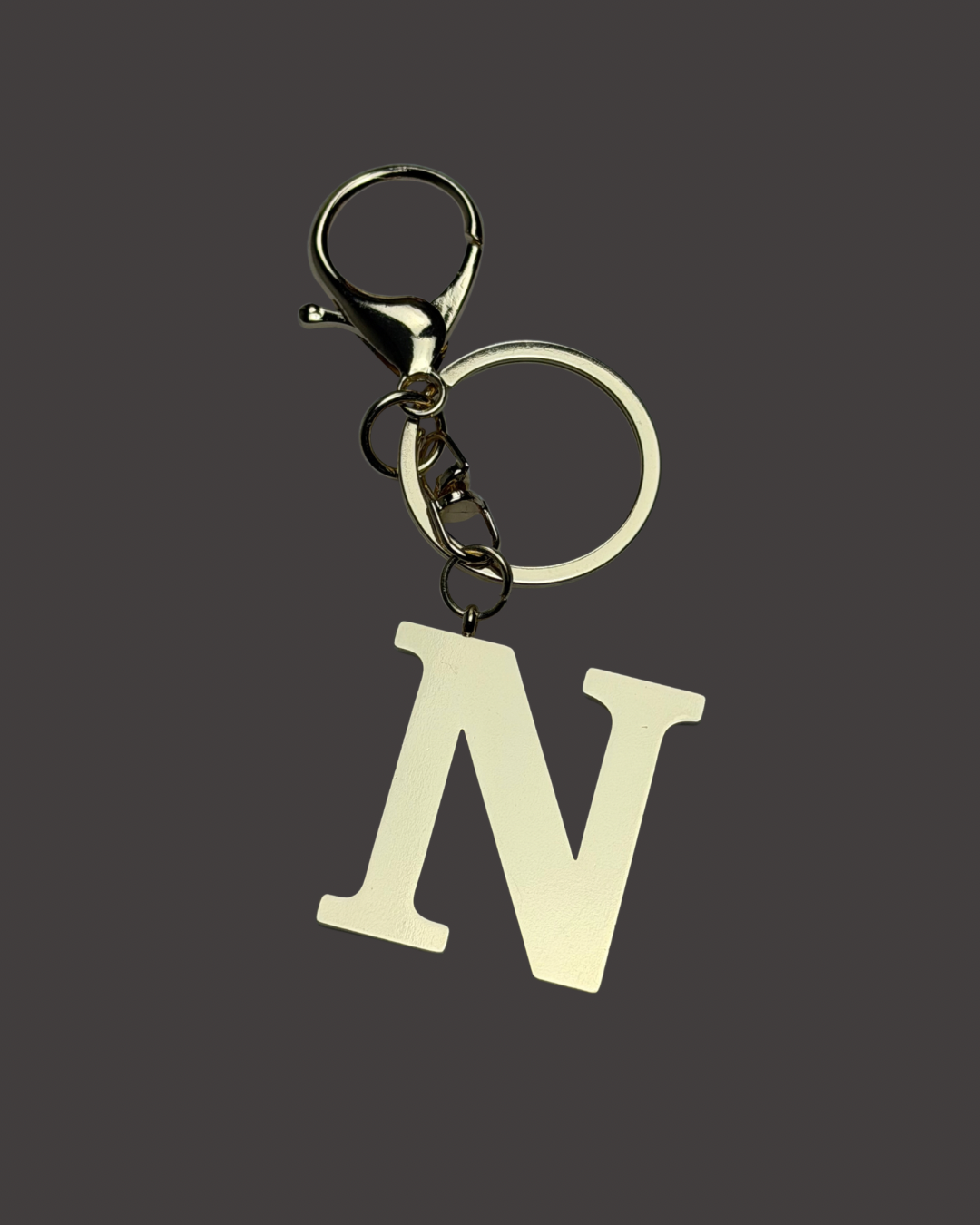 Gold Colored Letter Bag Charm