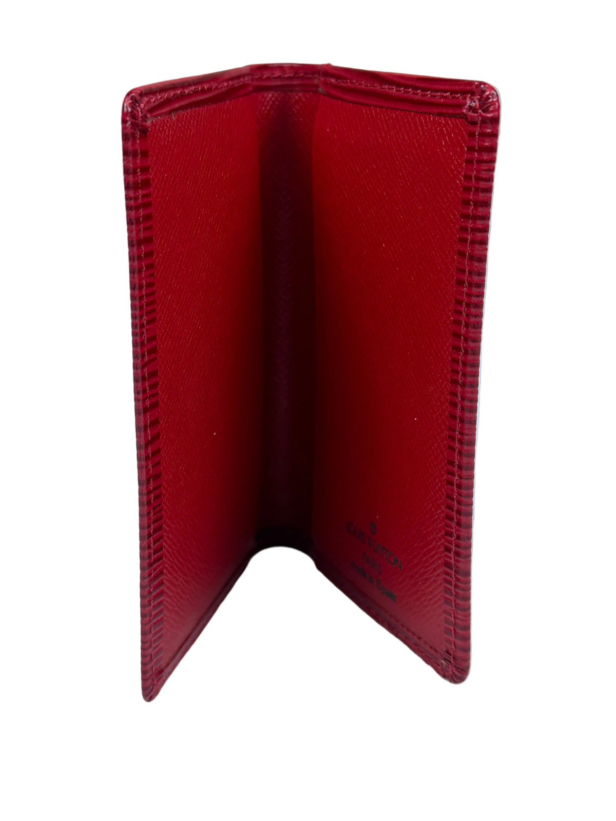 Louis Vuitton Red Epi Leather Pocket Organizer Card Holder Wallet