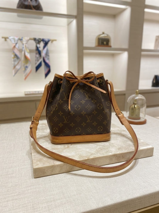 Louis Vuitton Monogram BB Noé Bucket Bag Shoulder Bag Brown Vachetta