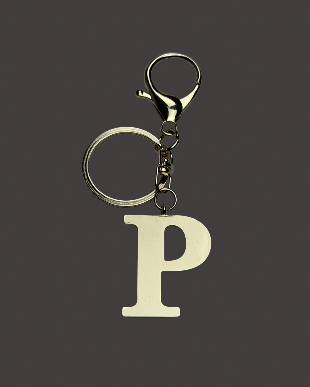 Gold Colored Letter Bag Charm