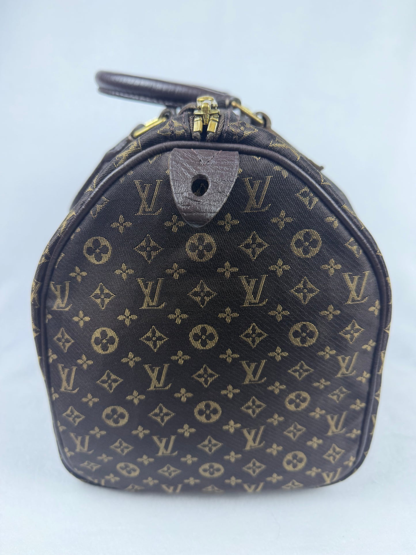 Louis Vuitton Monogram Mini Lin Speedy 30 Handbag – Ebene (Brown)