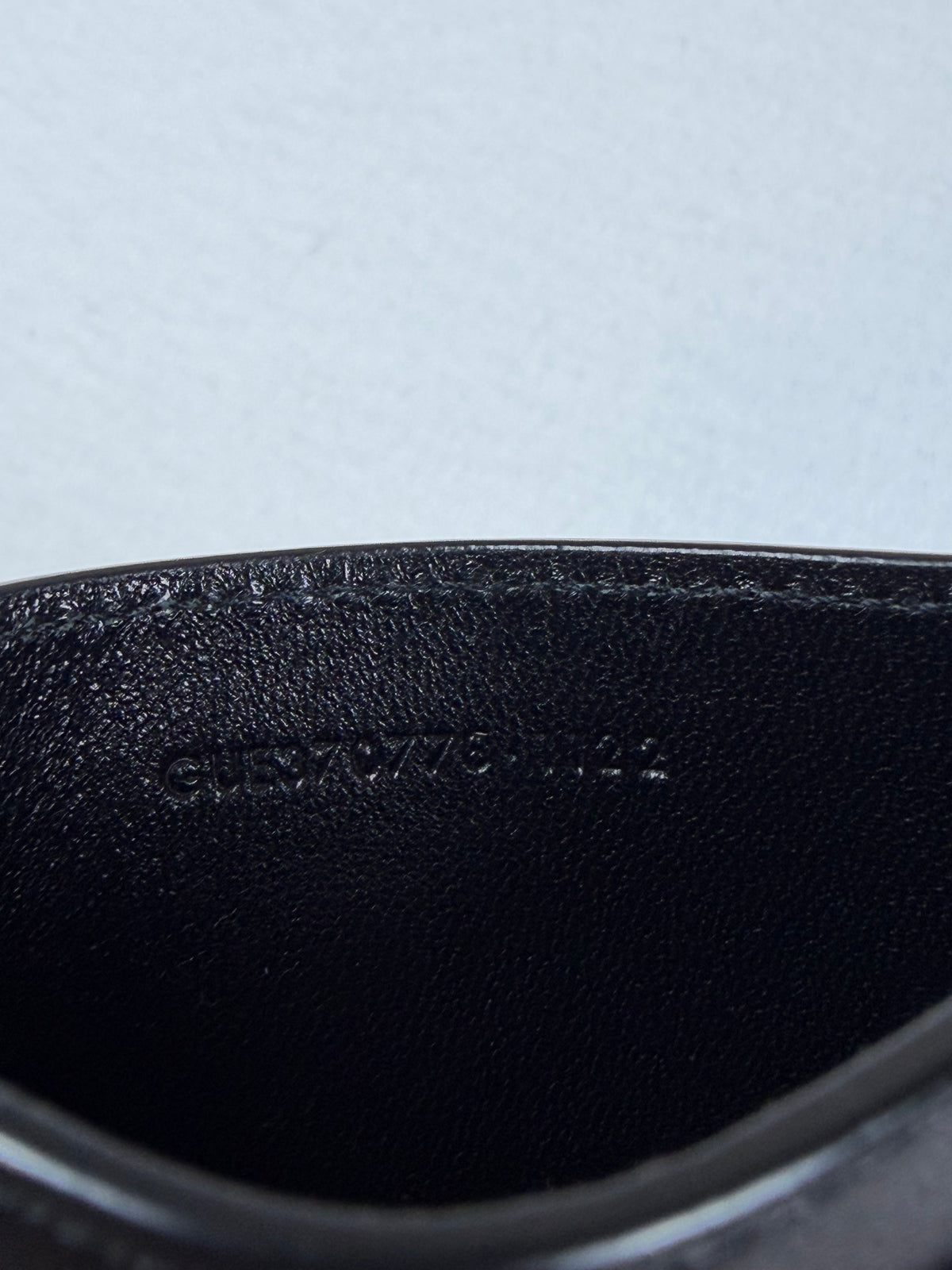 Saint Laurent YSL Monogram Black & White Printed Leather Card Case Wallet