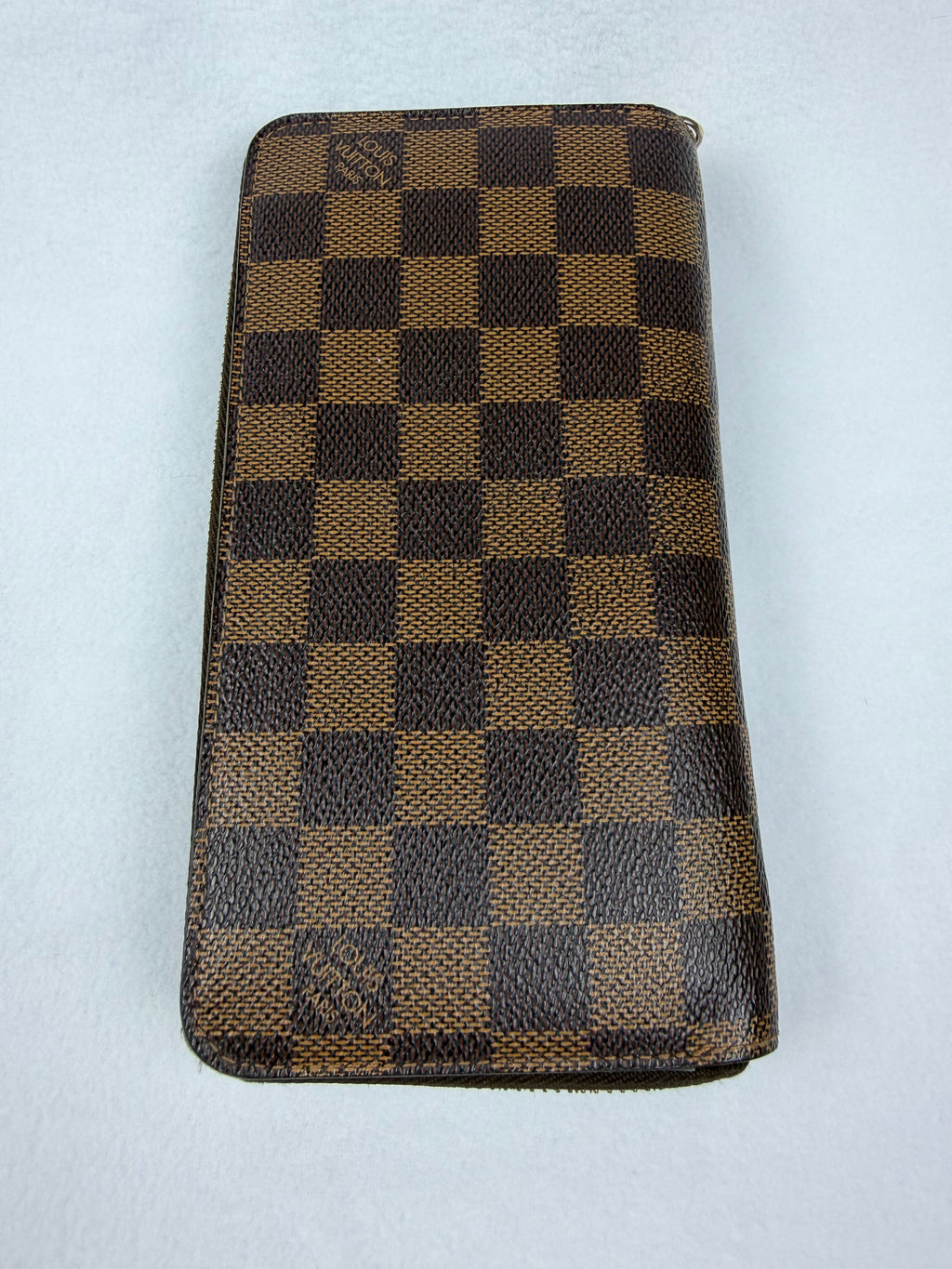 Louis Vuitton Damier Ebene Zippy Leather Wallet