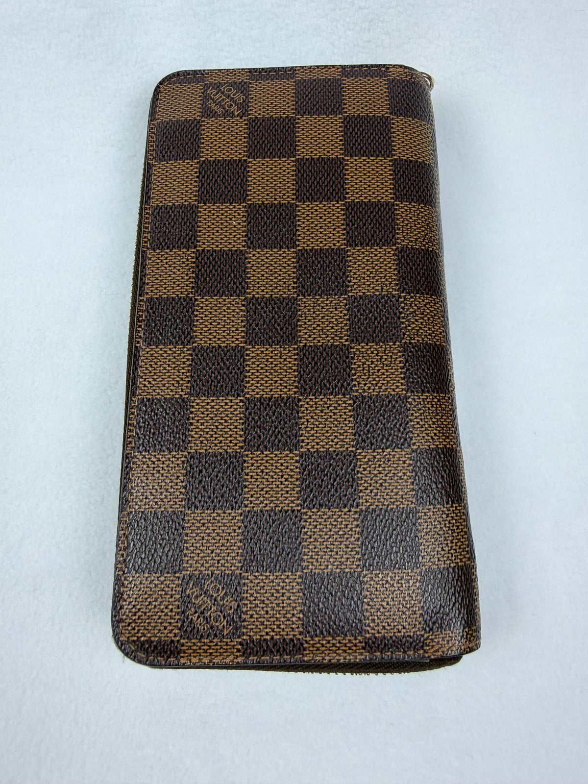Louis Vuitton Damier Ebene Zippy Leather Wallet