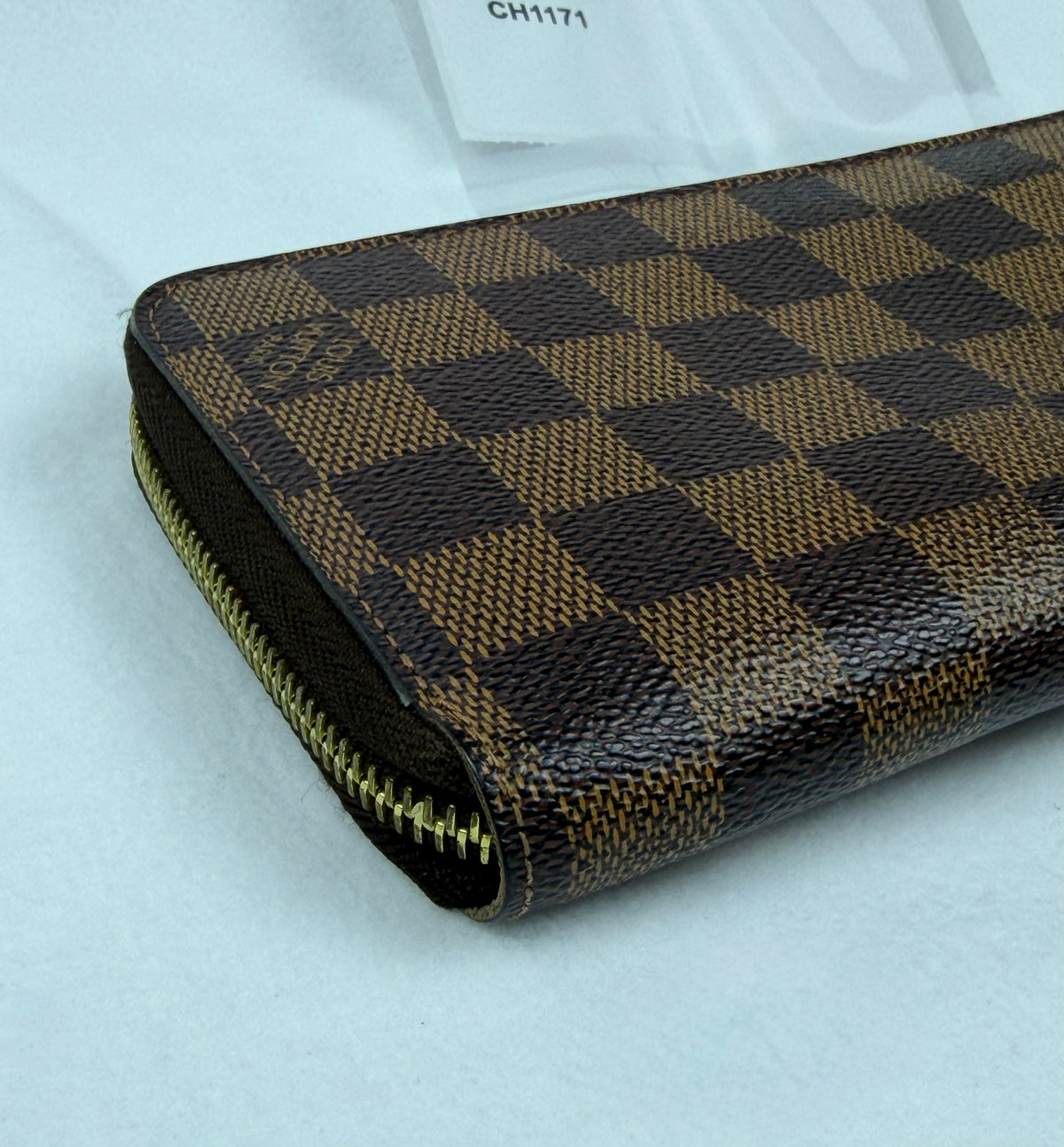 Louis Vuitton Damier Ebene Zippy Leather Wallet