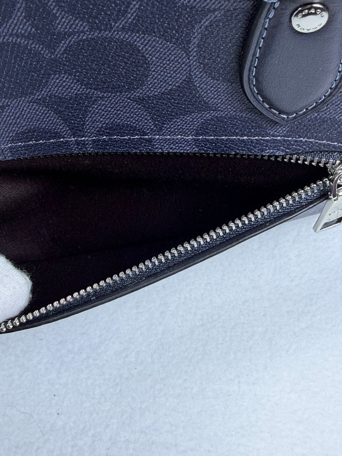 SOLD Coach Rowan Satchel In Signature Canvas Midnight Navy Crossbody Bag Purse LIKE NEW