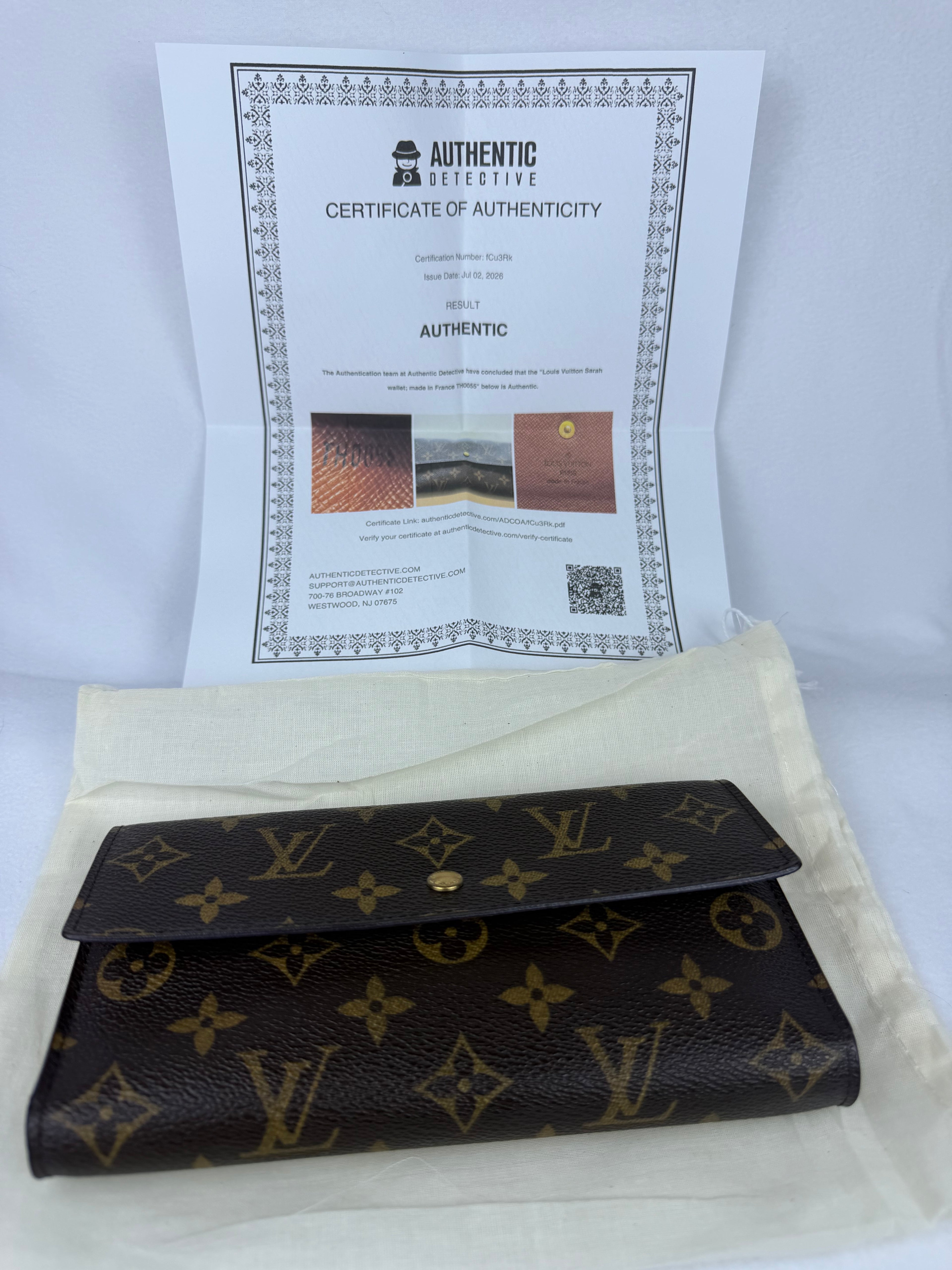 Louis Vuitton Monogram Long Trifold Wallet