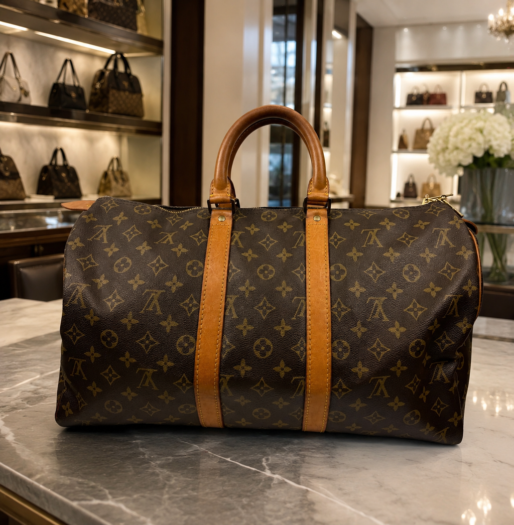 Louis Vuitton Keepall 45 Monogram Canvas Travel Bag