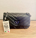 NWT Valentino Orlandi Black
Vegan Leather Quilted Gunmetal
Chain Shoulder Bag