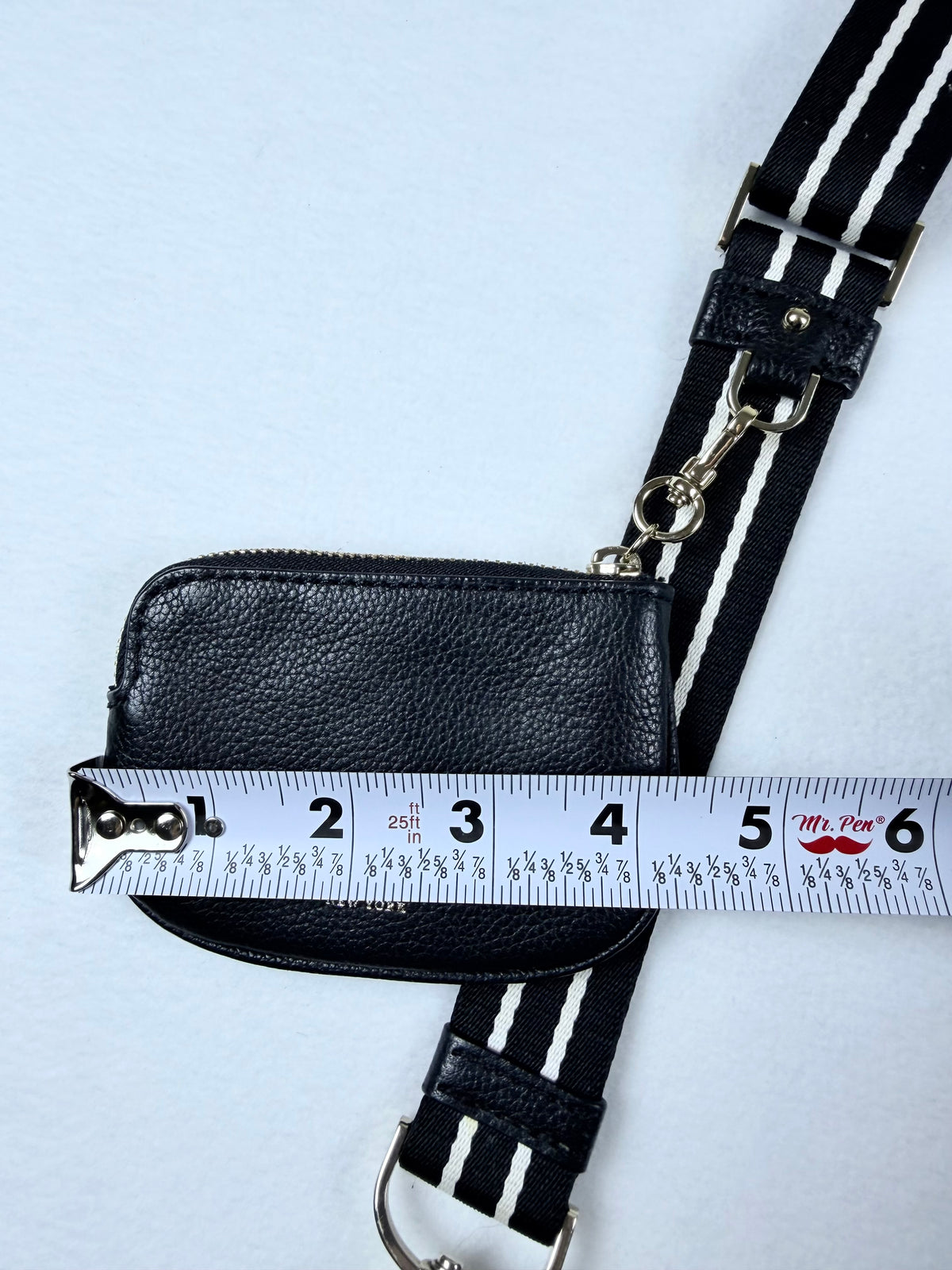 Kate Spade New York Black Pebbled Leather Camera Crossbody Bag & Strap Pouch