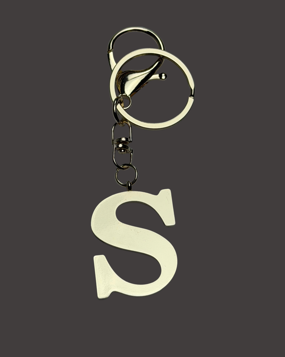 Gold Colored Letter Bag Charm
