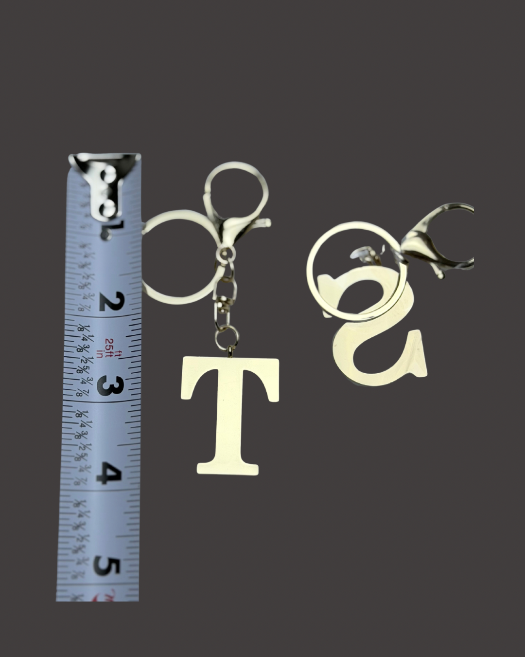 Gold Colored Letter Bag Charm