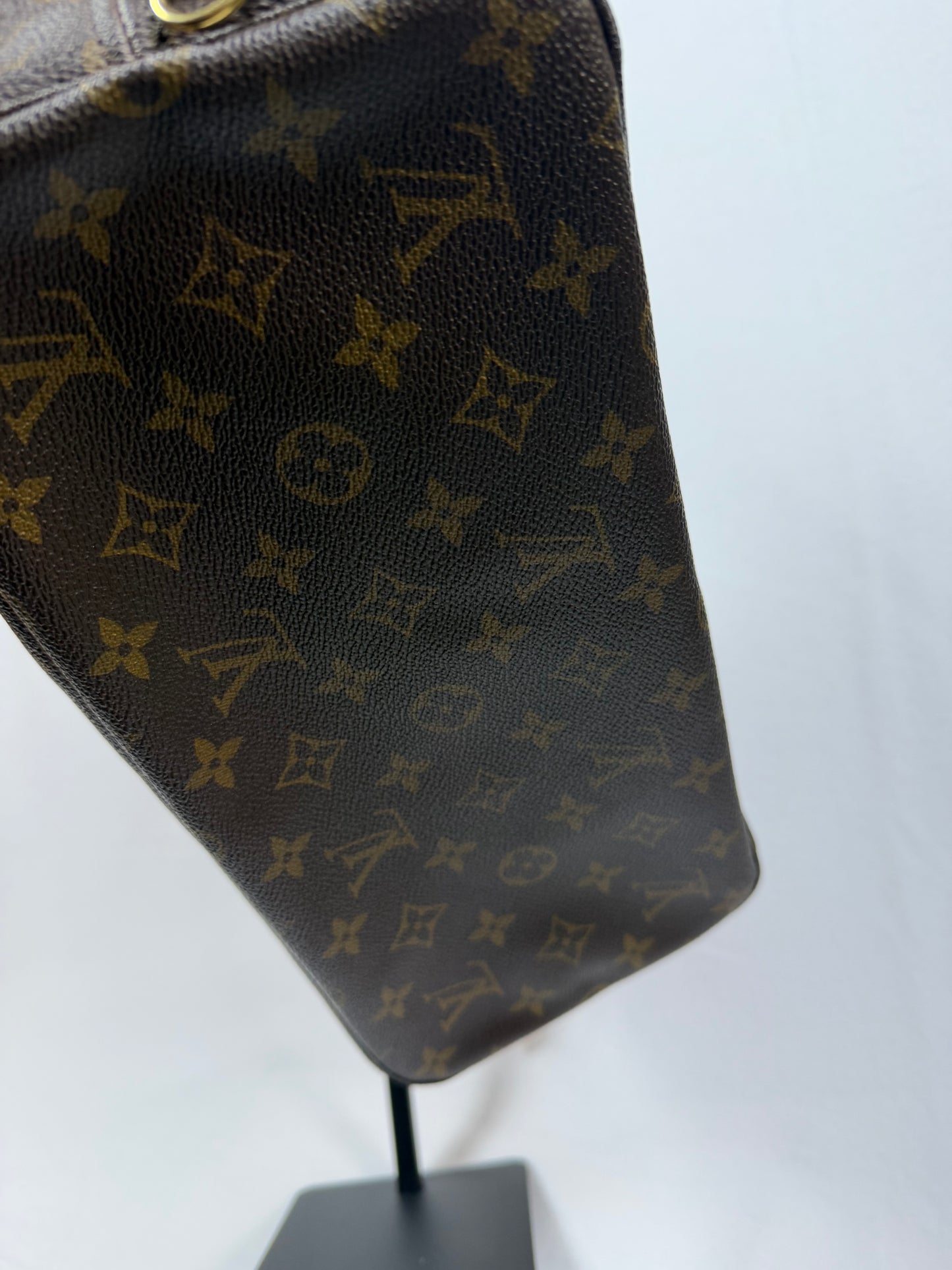 Louis Vuitton Monogram Neverfull MM Tote Bag Brown Vachetta Leather Authentic