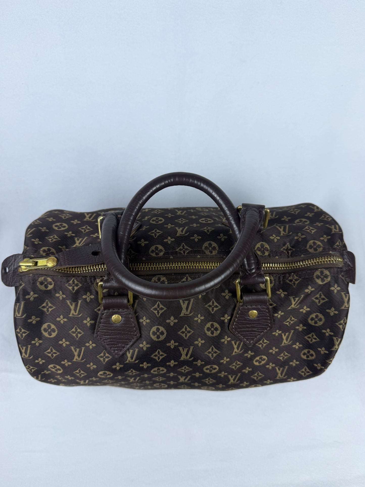 Louis Vuitton Monogram Mini Lin Speedy 30 Handbag – Ebene (Brown)