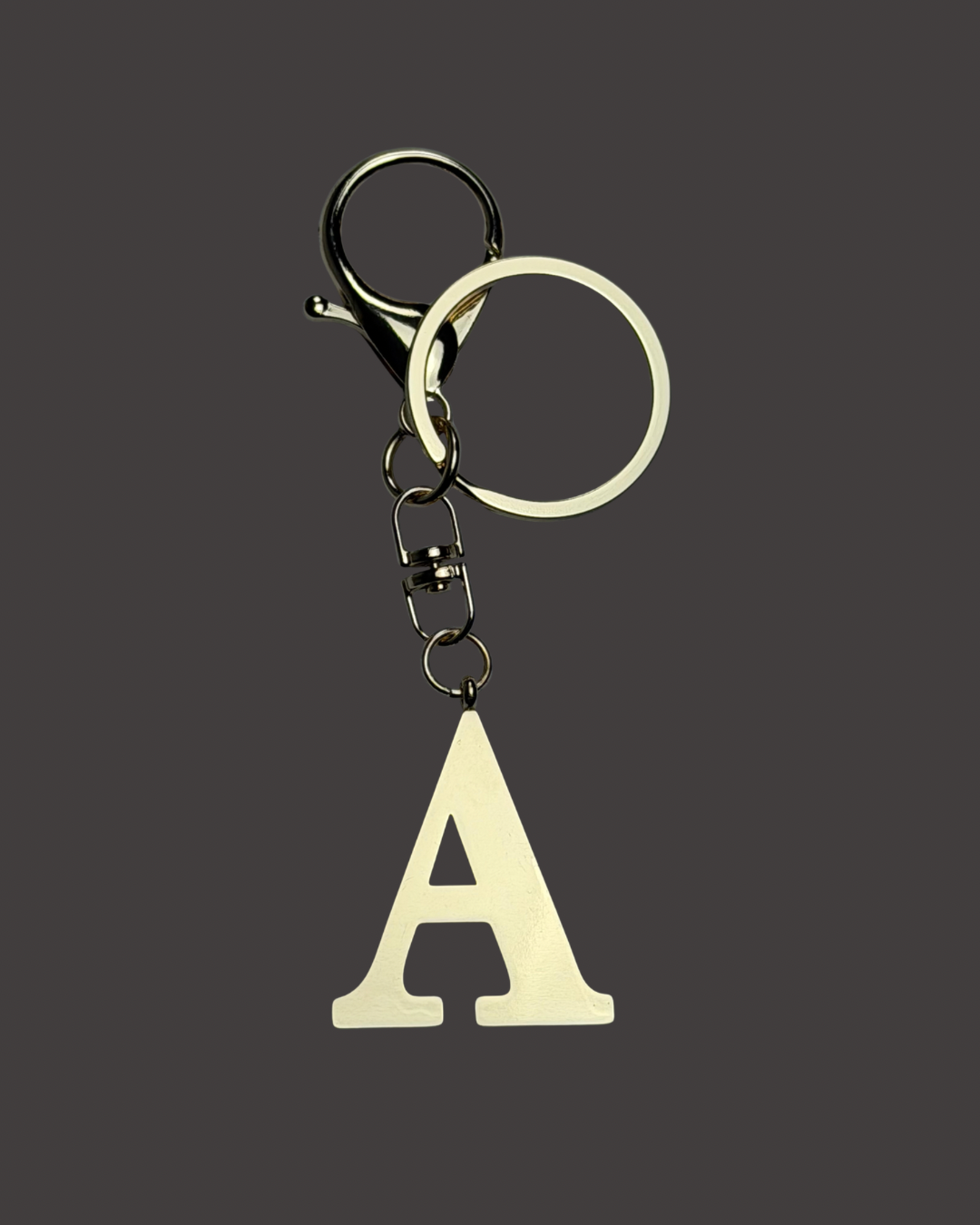 Gold Colored Letter Bag Charm