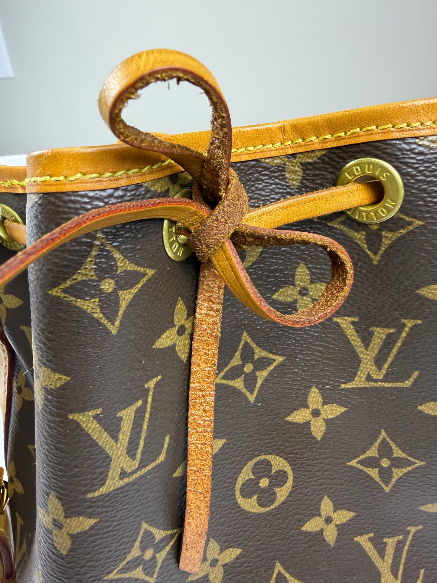 Louis Vuitton Monogram BB Noé Bucket Bag Shoulder Bag Brown Vachetta