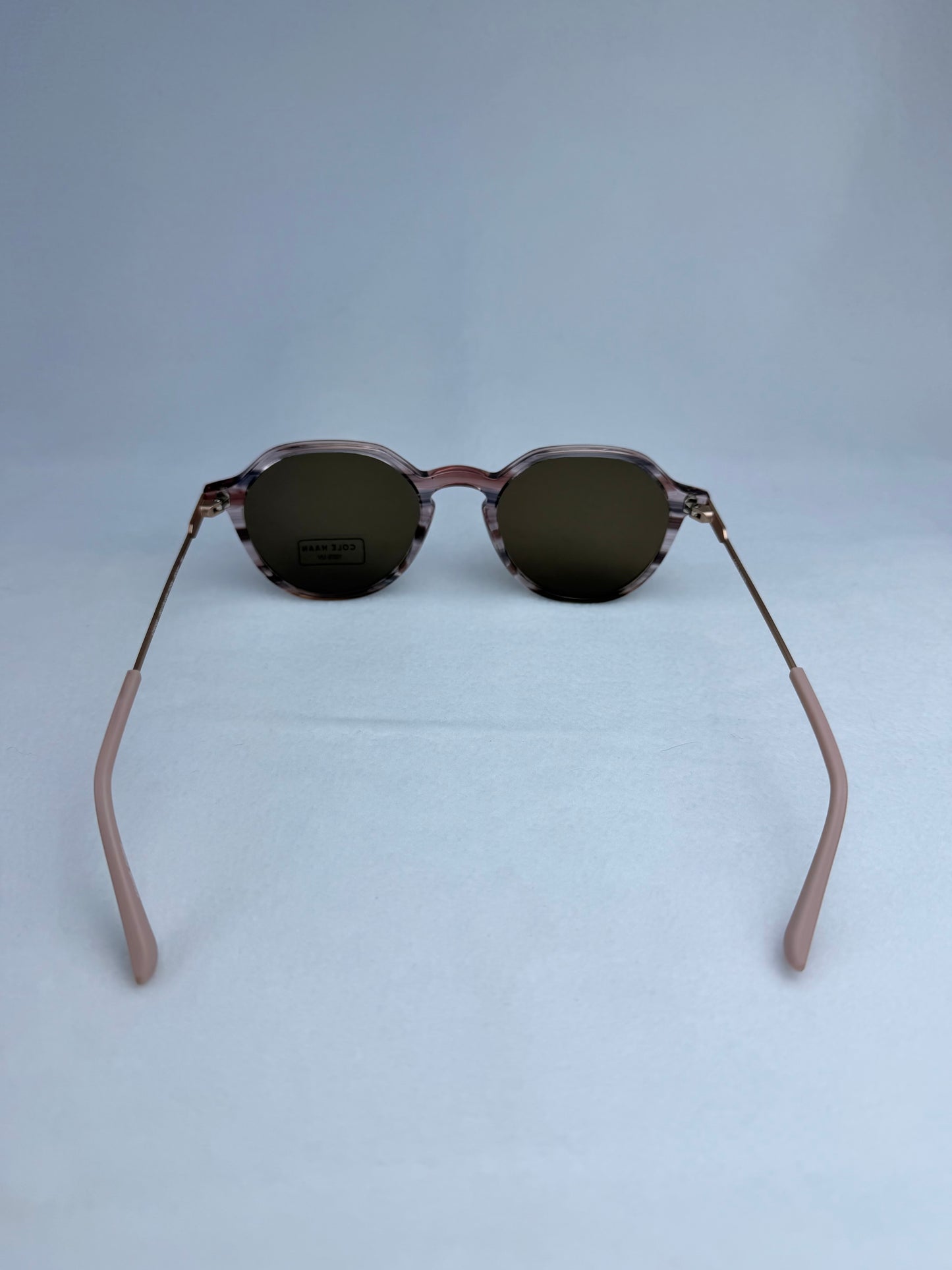 Cole Haan CH6503 Blush Horn Round Sunglasses with Case