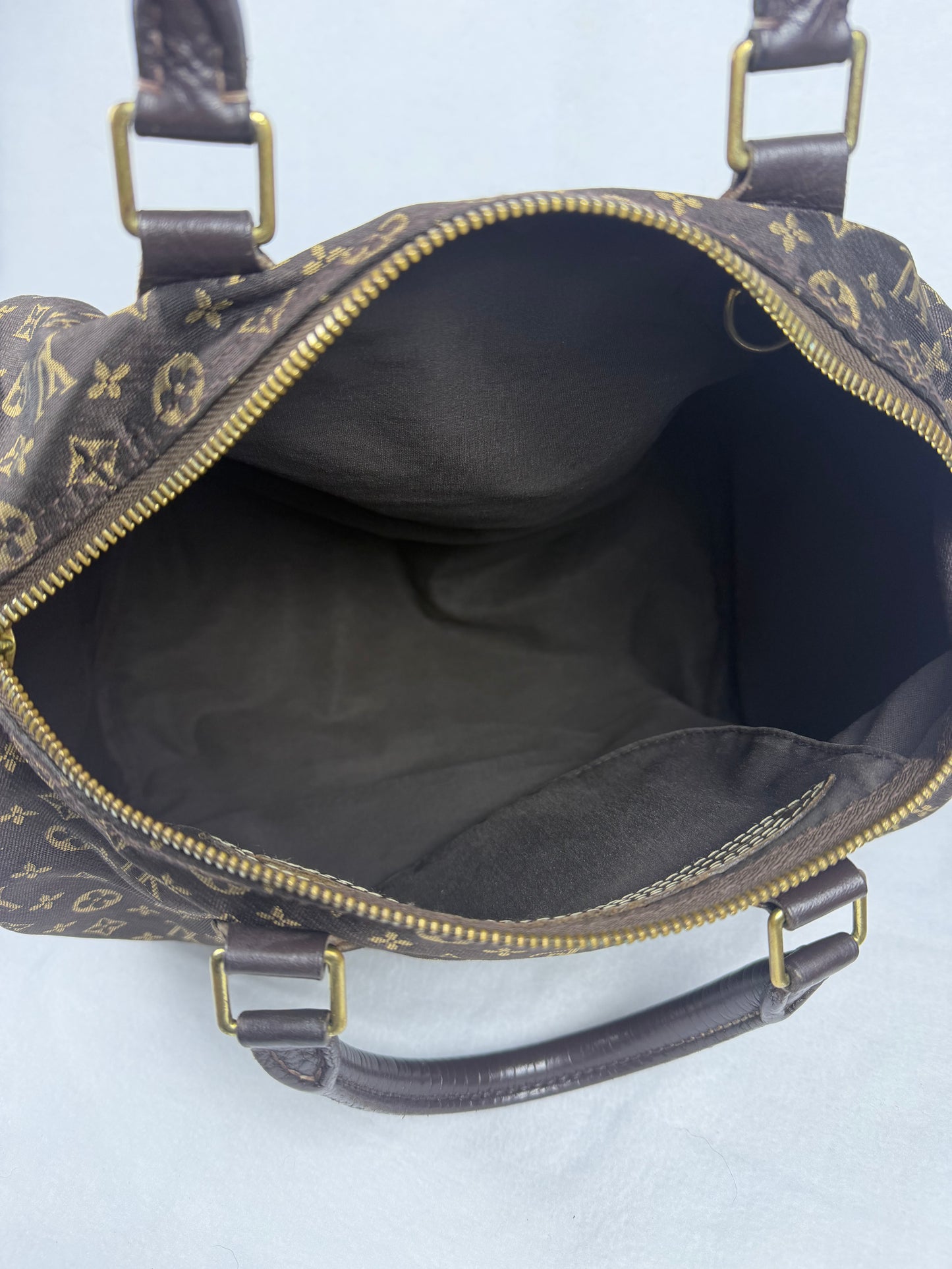 Louis Vuitton Monogram Mini Lin Speedy 30 Handbag – Ebene (Brown)