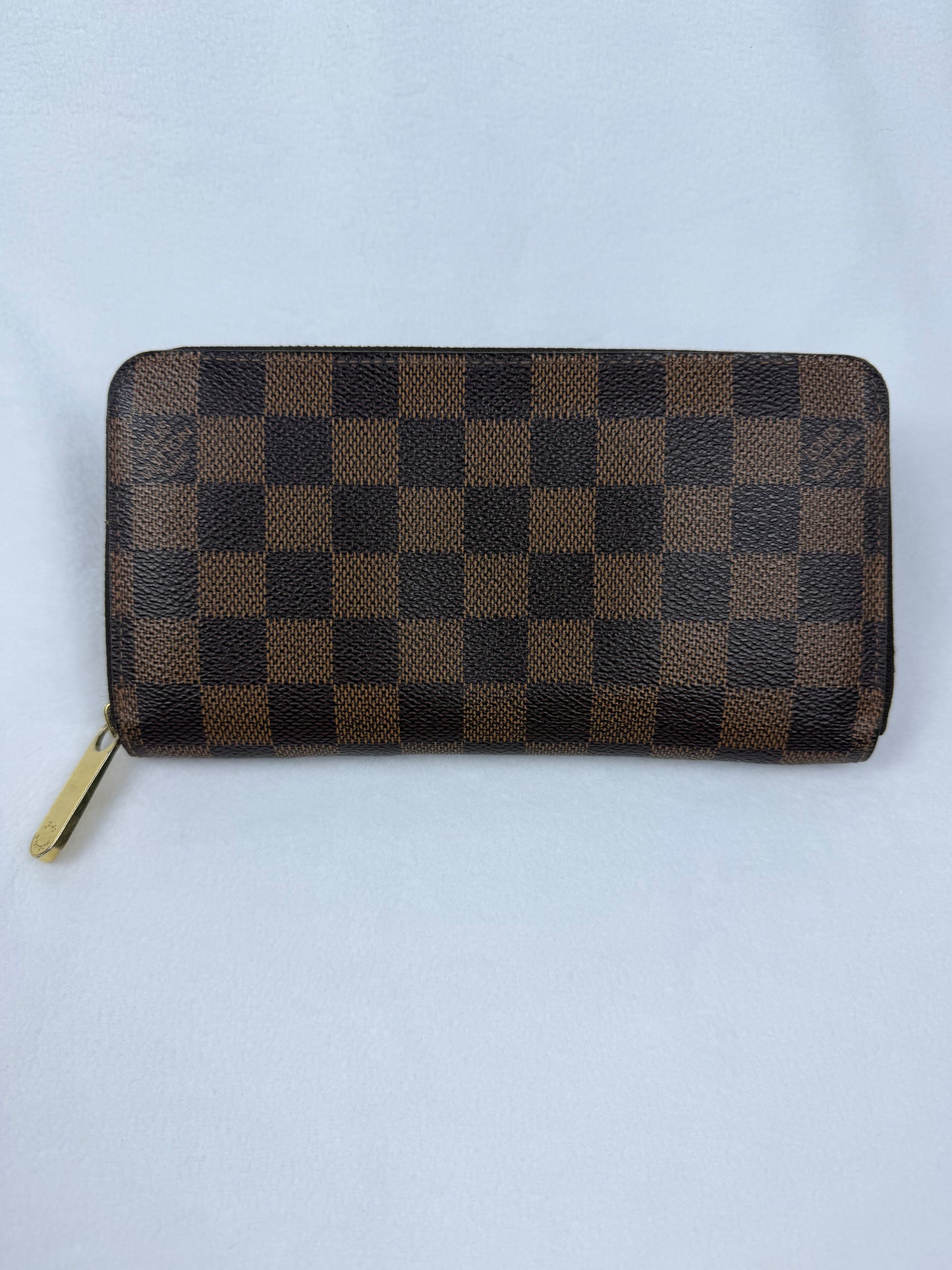 Louis Vuitton Damier Ebene Zippy Leather Wallet