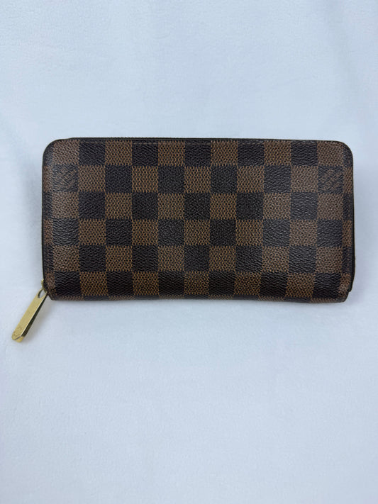 Louis Vuitton Damier Ebene Zippy Leather Wallet