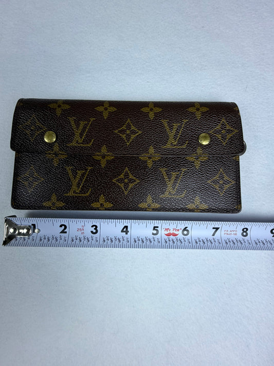 Louis Vuitton Vintage Monogram Portefeuille Accordion Wallet with Chain