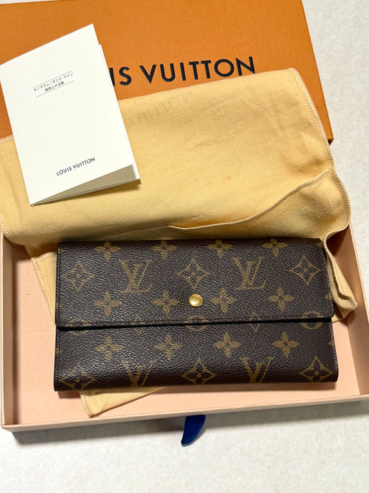 Louis Vuitton Monogram Long Trifold Wallet – Full Set (Box/Dust Bag)