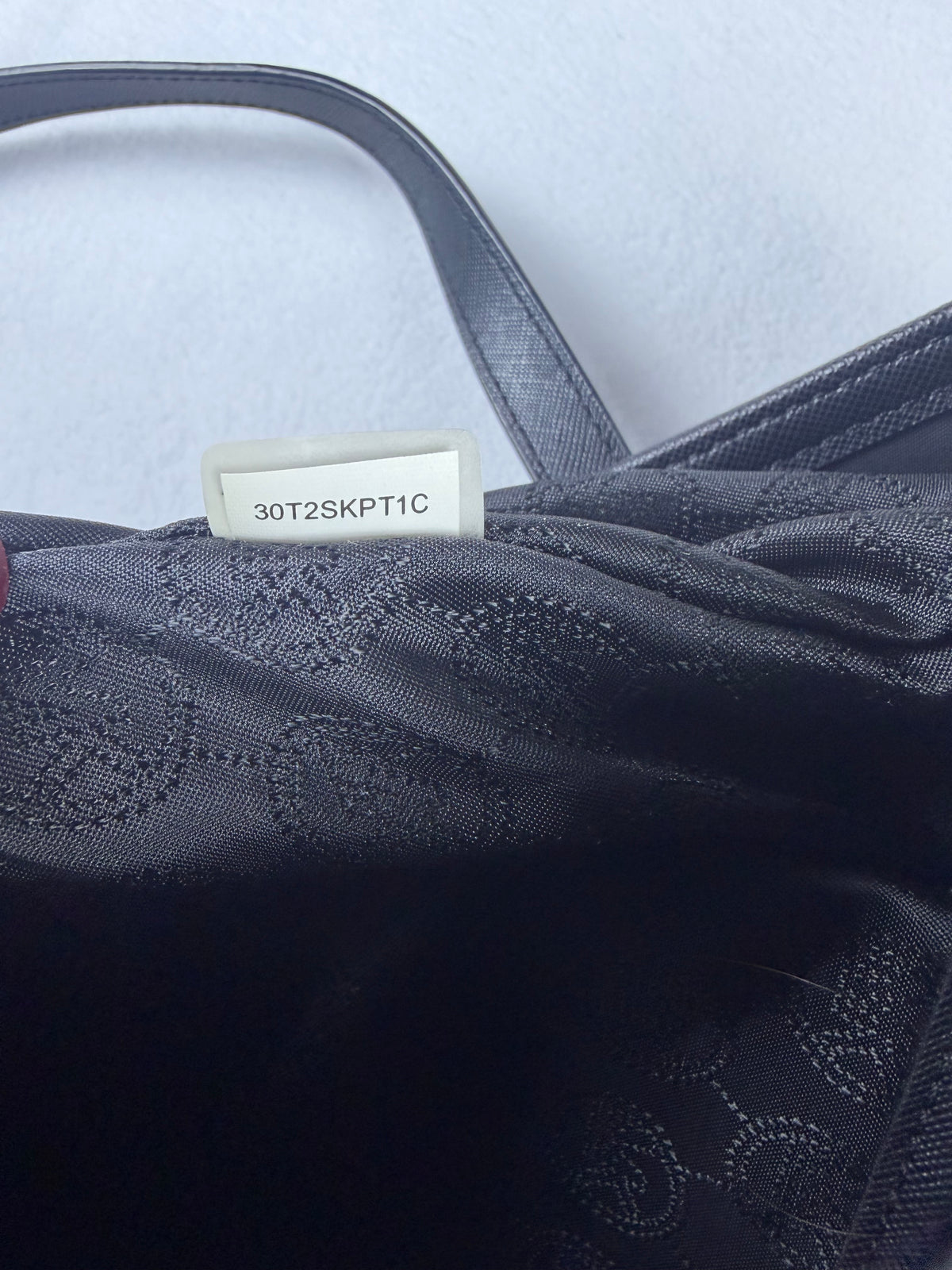 Michael Kors Black Nylon Saffiano Leather Tote Bag Handbag Purse Silver Hardware