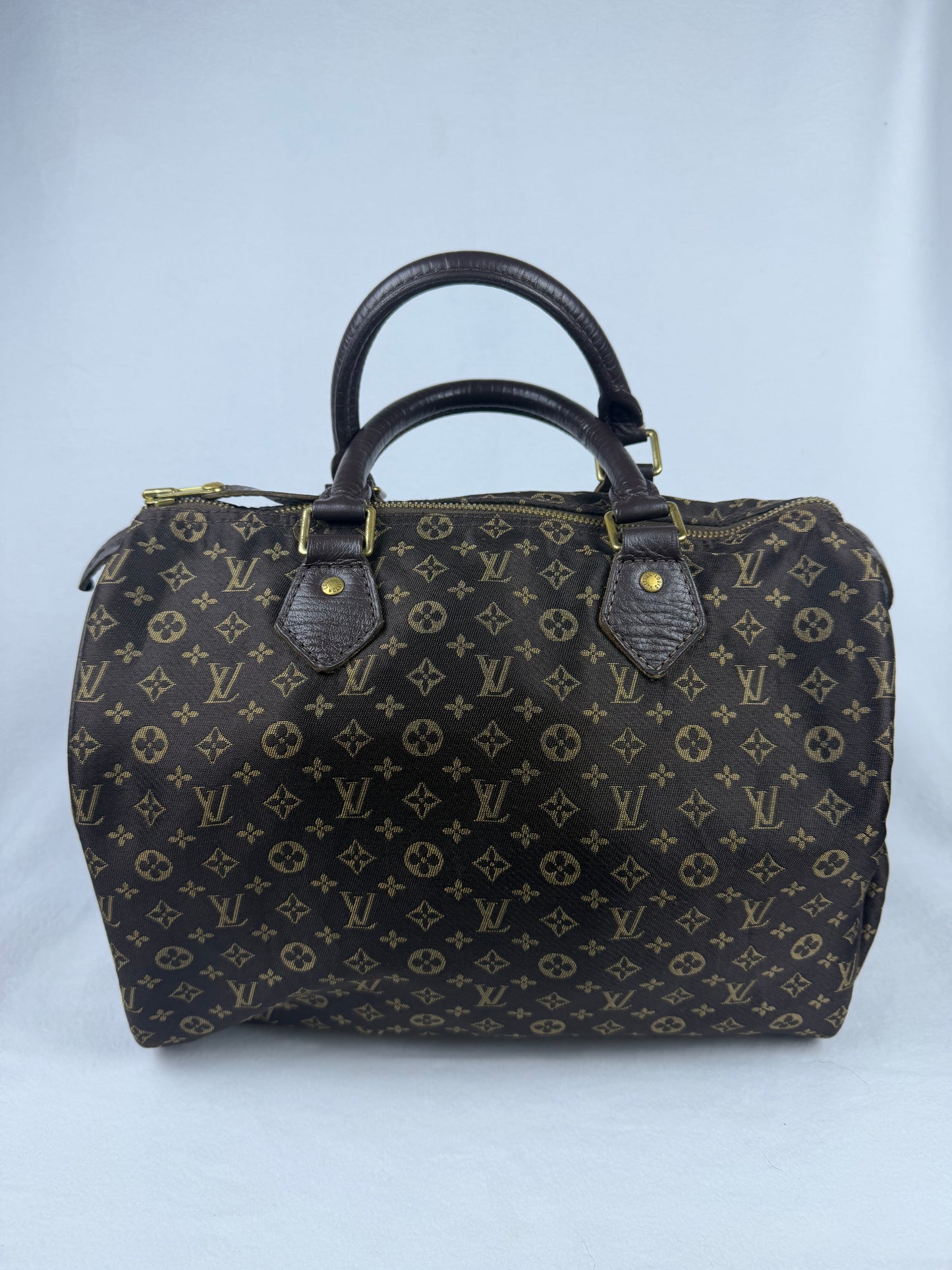 Louis Vuitton Monogram Mini Lin Speedy 30 Handbag – Ebene (Brown)