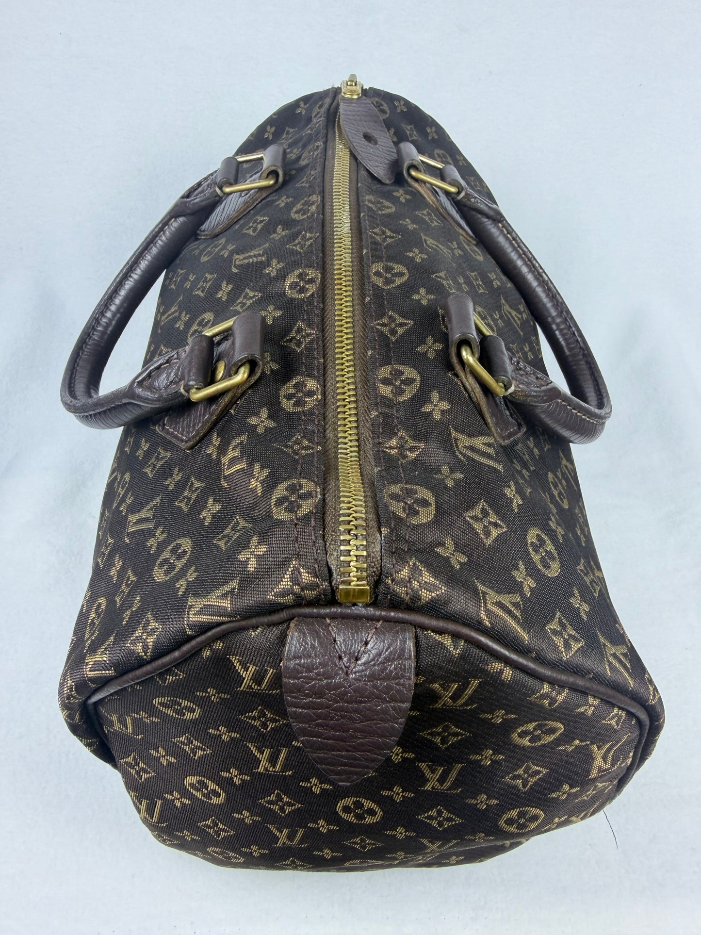Louis Vuitton Monogram Mini Lin Speedy 30 Handbag – Ebene (Brown)