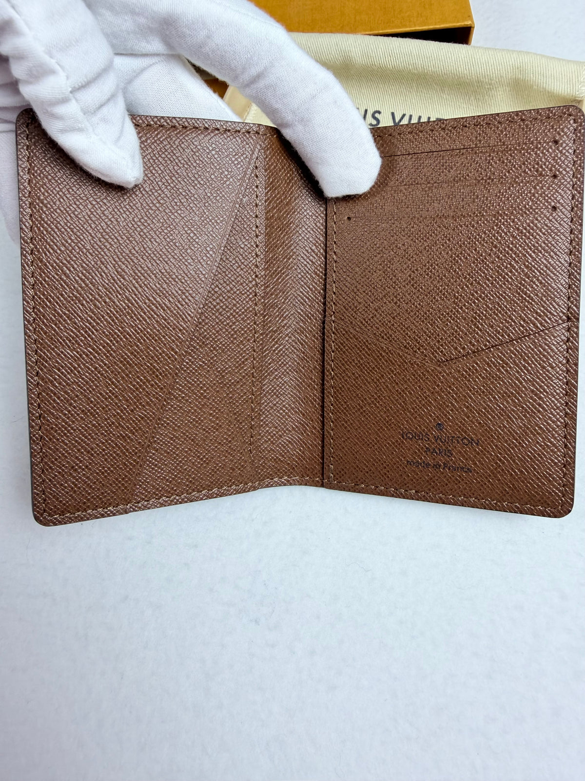 Louis Vuitton Monogram Pocket Organizer Wallet Card Holder w/ Box
