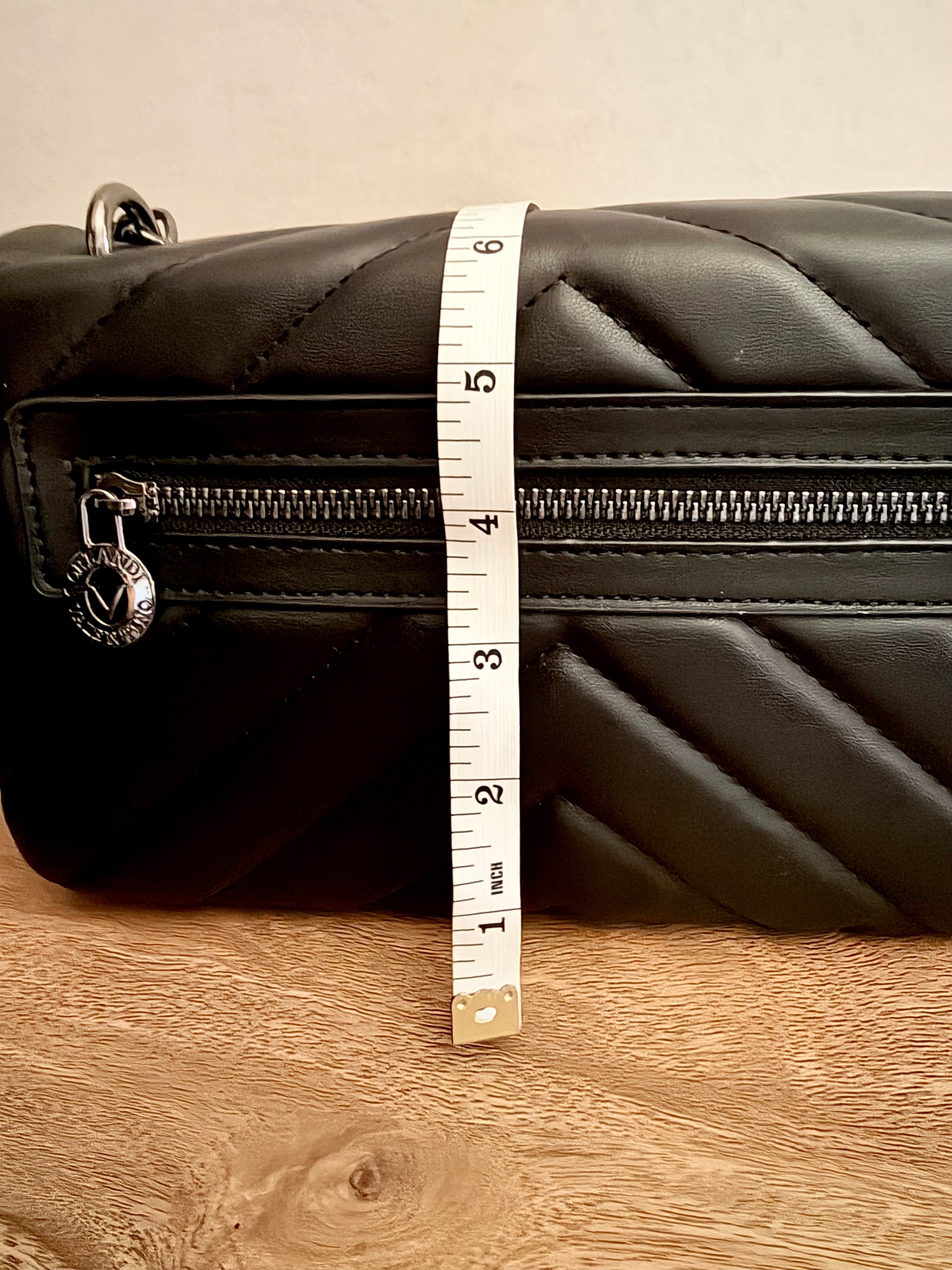 NWT Valentino Orlandi Black
Vegan Leather Quilted Gunmetal
Chain Shoulder Bag