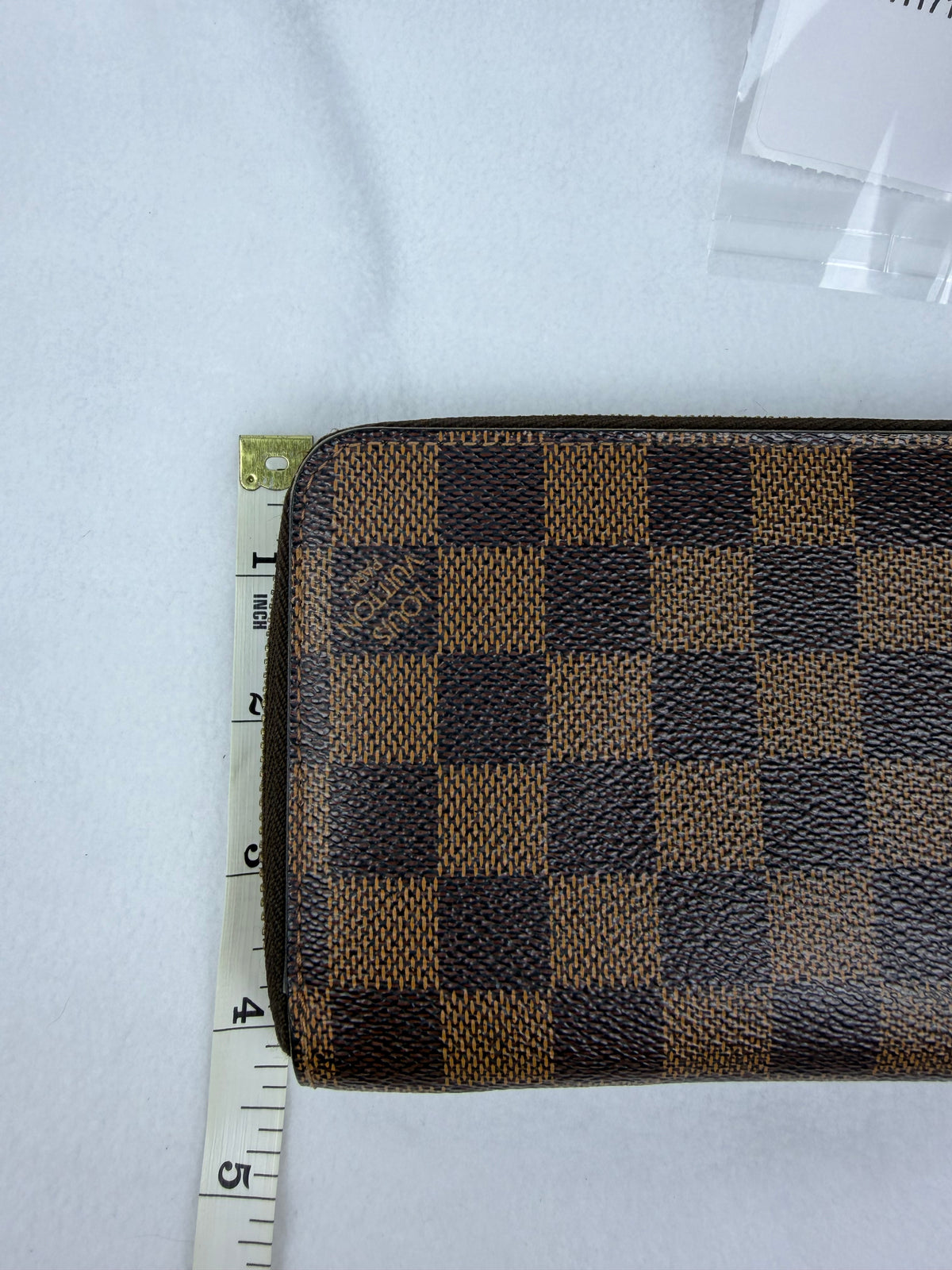 Louis Vuitton Damier Ebene Zippy Leather Wallet
