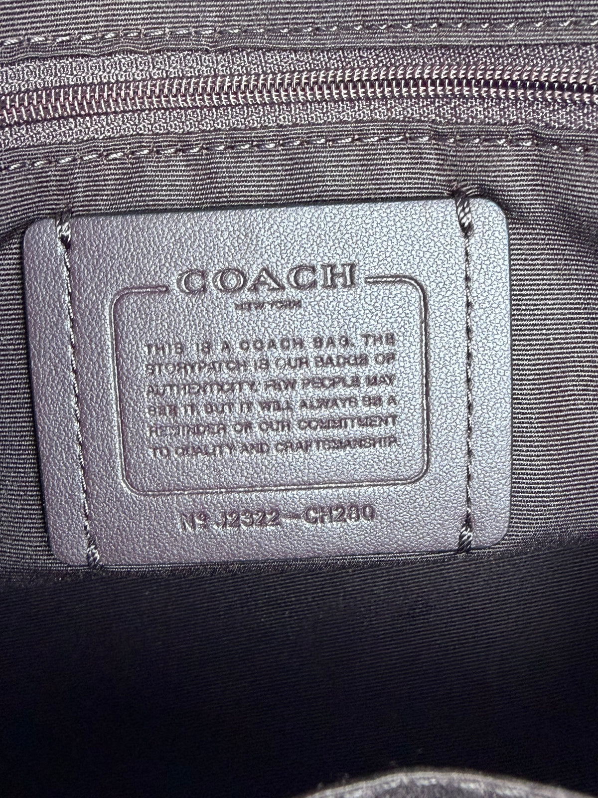 SOLD Coach Rowan Satchel In Signature Canvas Midnight Navy Crossbody Bag Purse LIKE NEW