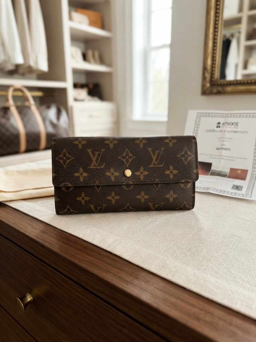 Louis Vuitton Monogram Long Trifold Wallet
