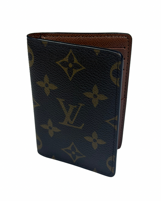 Louis Vuitton Monogram Pocket Organizer Wallet – Microchipped