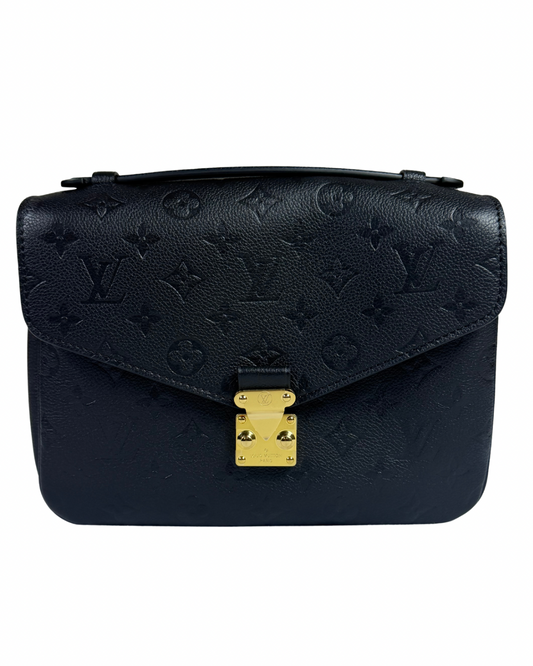 Louis Vuitton Monogram Empreinte Pochette Métis Noir Black Leather Bag