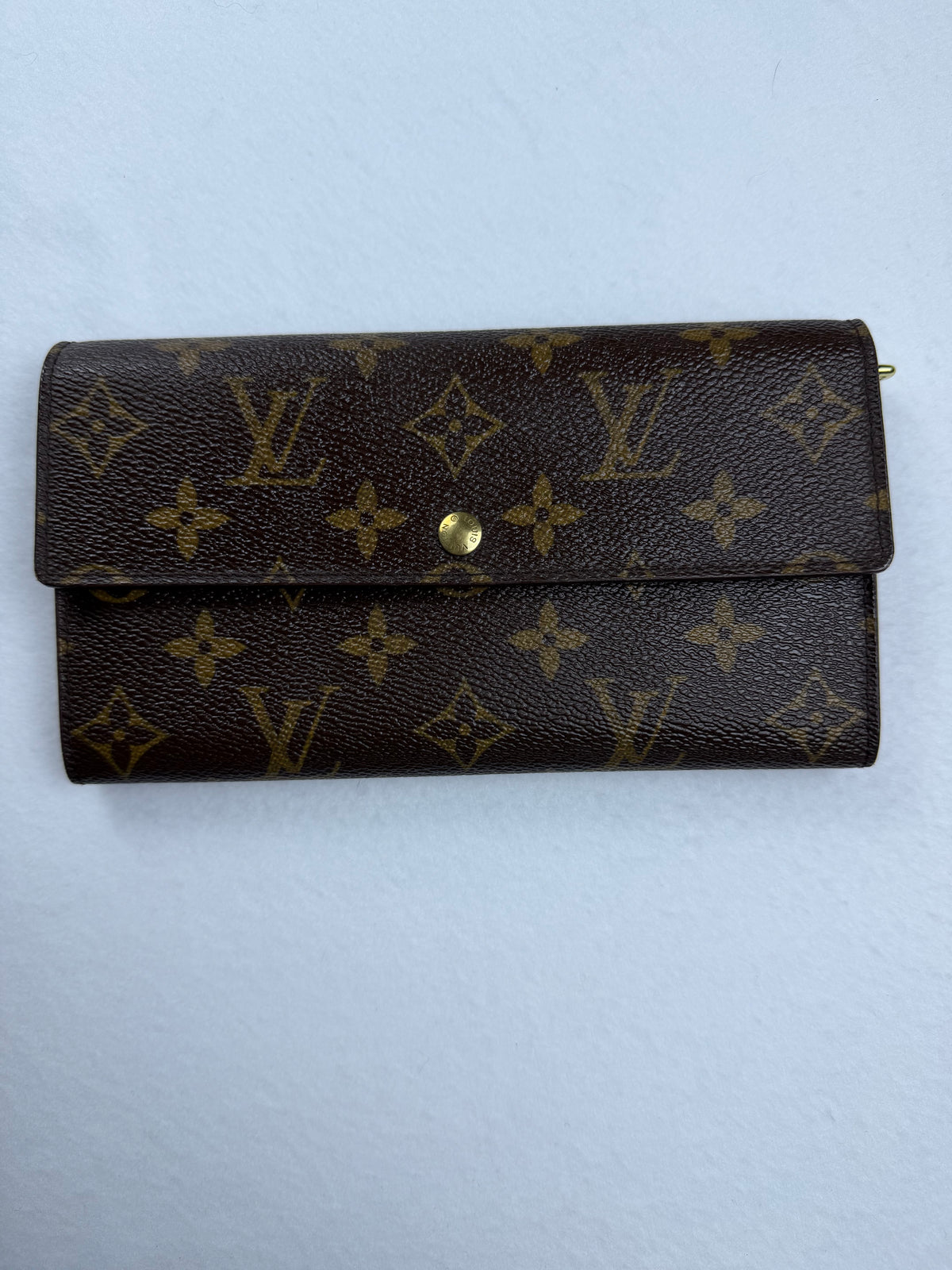 Louis Vuitton Monogram Sarah Wallet with Box & Dust bag, Unbranded Chain