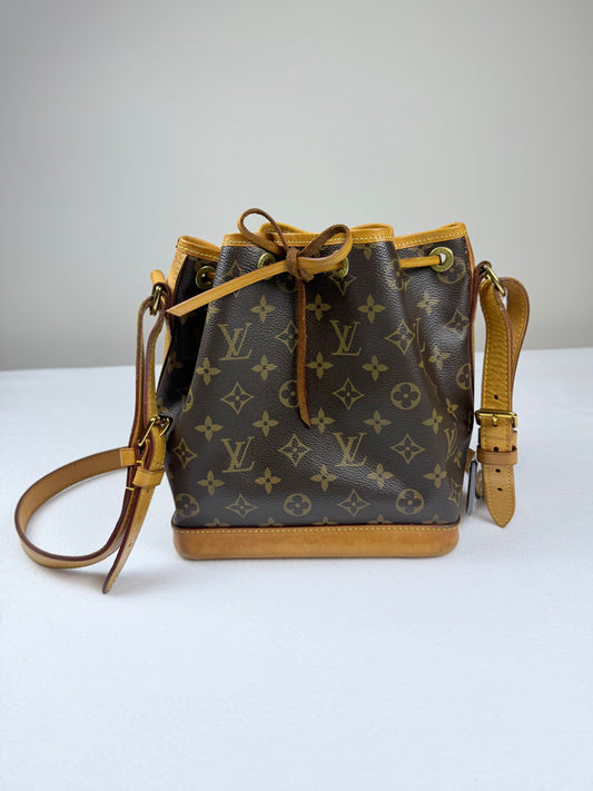 Louis Vuitton Monogram BB Noé Bucket Bag Shoulder Bag Brown Vachetta