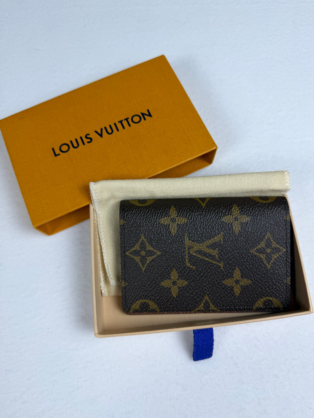 Louis Vuitton Monogram Pocket Organizer Wallet Card Holder w/ Box