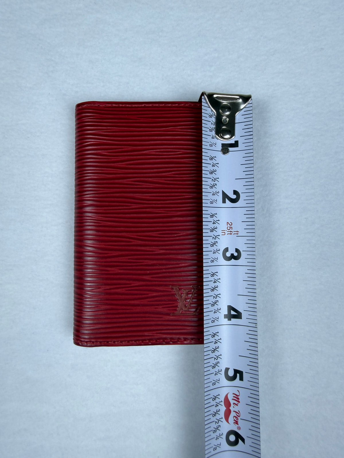 Louis Vuitton Red Epi Leather Pocket Organizer Card Holder Wallet