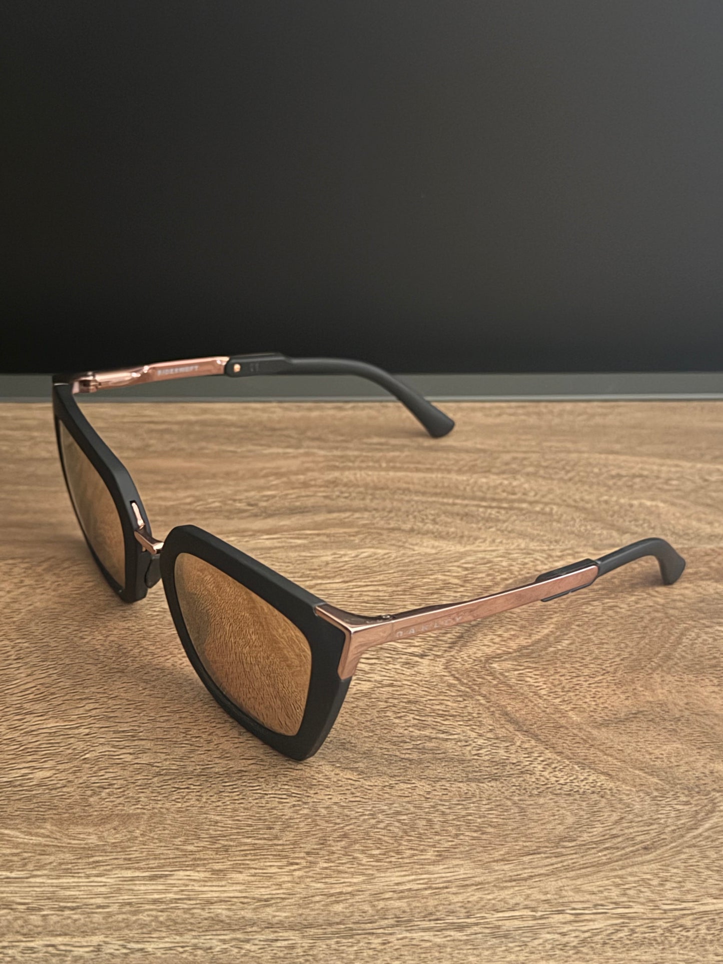 Oakley Sideswept Prizm Polarized Sunglasses - Velvet Black/Rose Gold