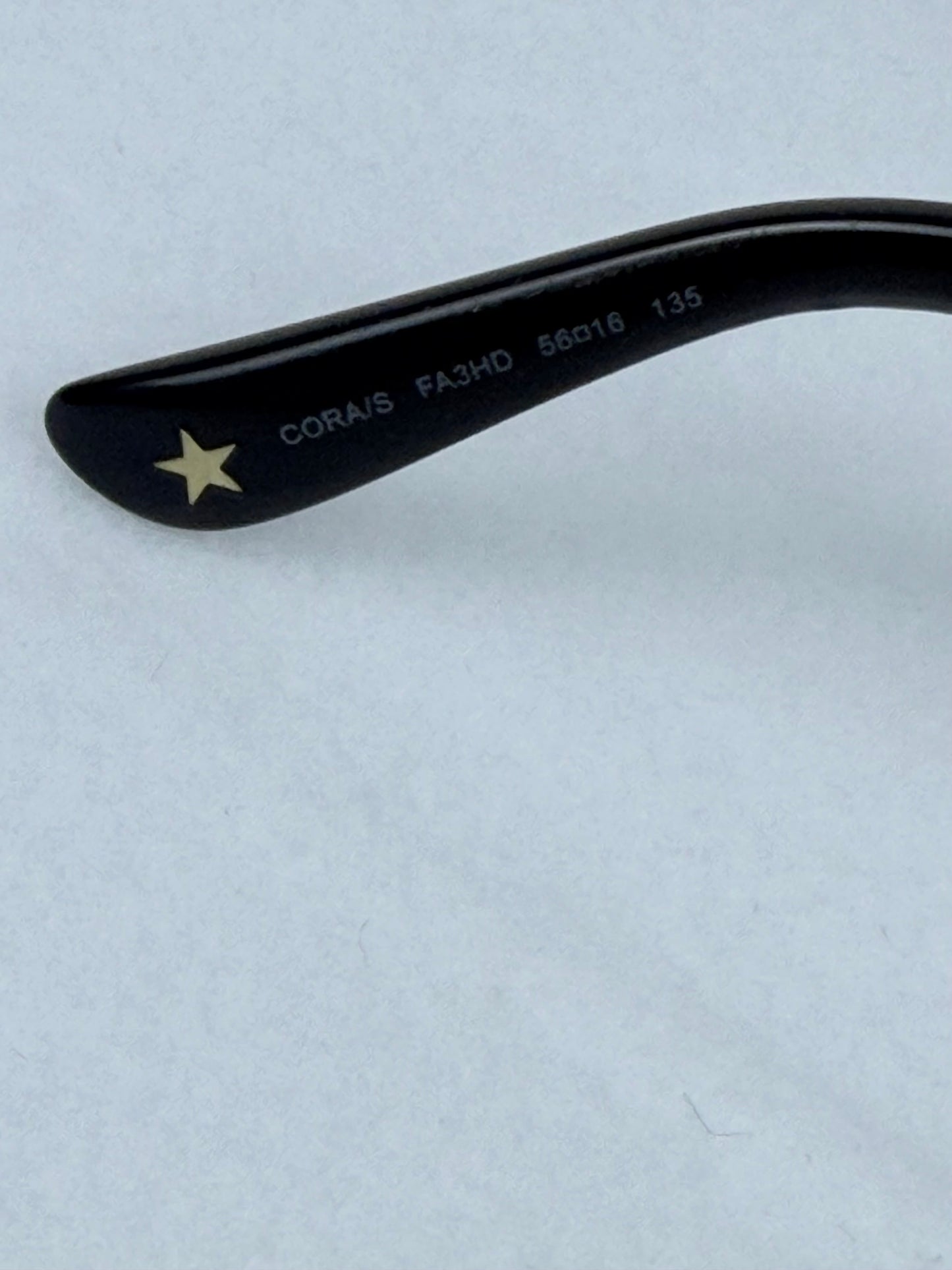 Jimmy Choo Cora/S Black Glitter Temple Sunglasses with Case