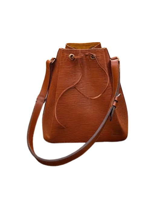 Louis Vuitton Epi Leather Vintage Noé Bucket Bag Brown Cognac Shoulder Bag 1993